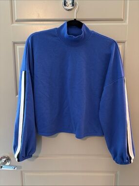 DSG Royal Blue Turtleneck Cropped Sweatshirt